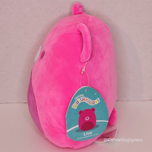 🇨🇦 LIVO 🩷🐻 Neon Pink Gummy Bear CANADIAN EXCLUSIVE Squishmallow Kellytoy NWT - Picture 8 of 8